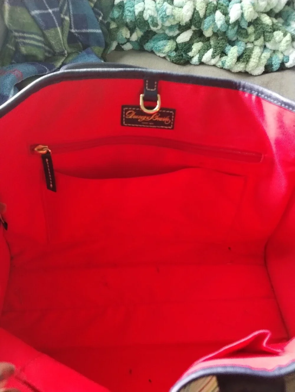 Dooney & Bourke Multicolor Watercolor Stripe Tote Bag